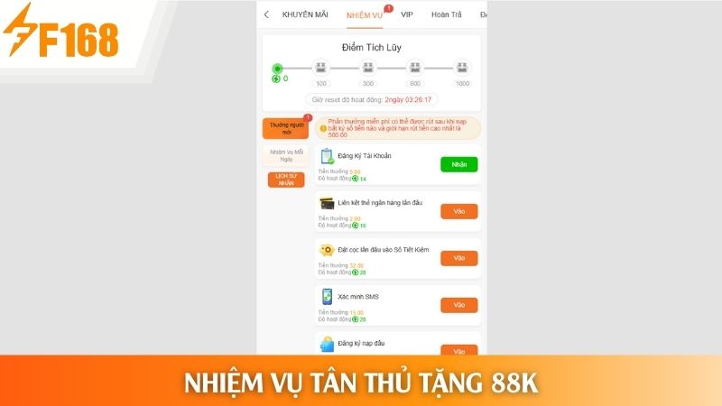 Đăng ký tài khoản cược mới có cơ hội nhận 88K